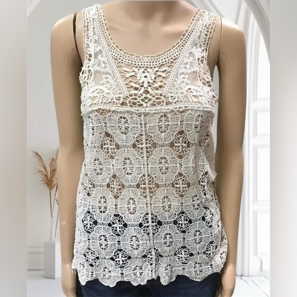 Pins & Needles Cream Cropped Embellished Tank Top - Picture 1 of 6